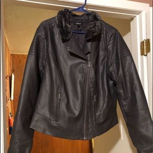 Grey Pleather jacket